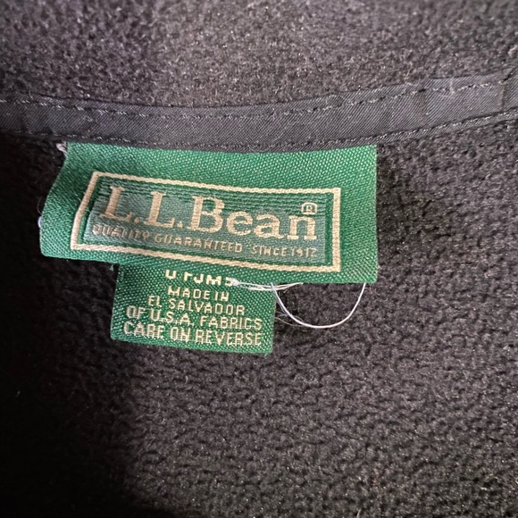 L.L. Bean Mens Large Tall Black Fleece Polartec Outdoor Zip Up Jacket- Sz-L/Tall - Picture 9 of 16